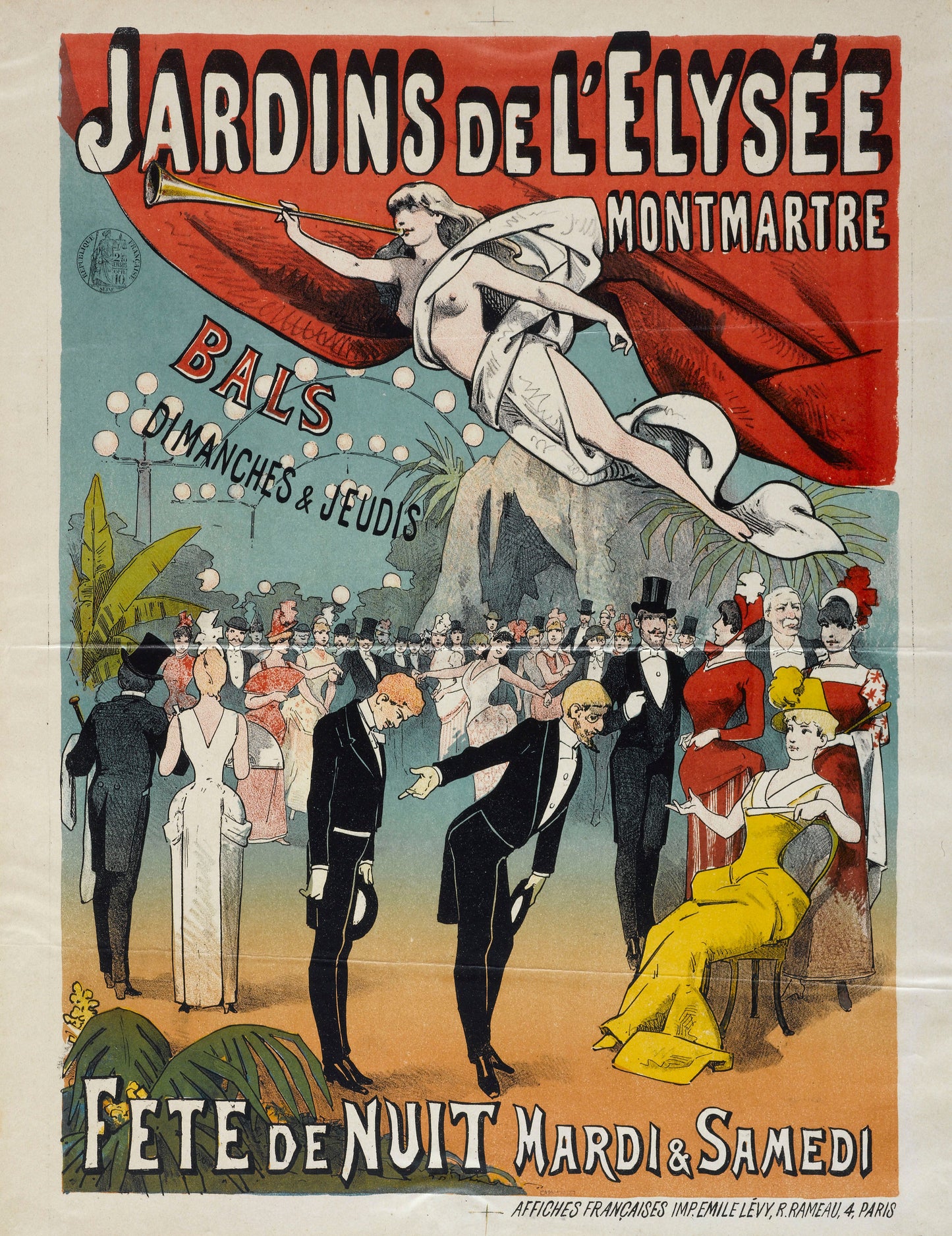 JARDINS DE L'ELYSEE 1884